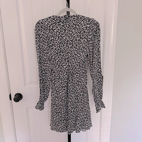 ZARA-Animal Print dress-size Small-black/white-NWT-Retail $50 - Picture 4 of 12